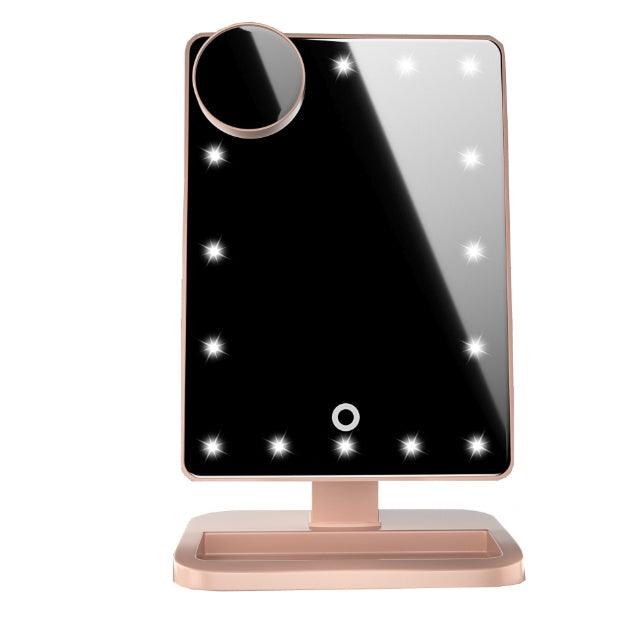 Touch Screen Makeup Mirror With 20 LED Light Bluetooth Music Speaker 10X Magnifying Mirrors Lights.