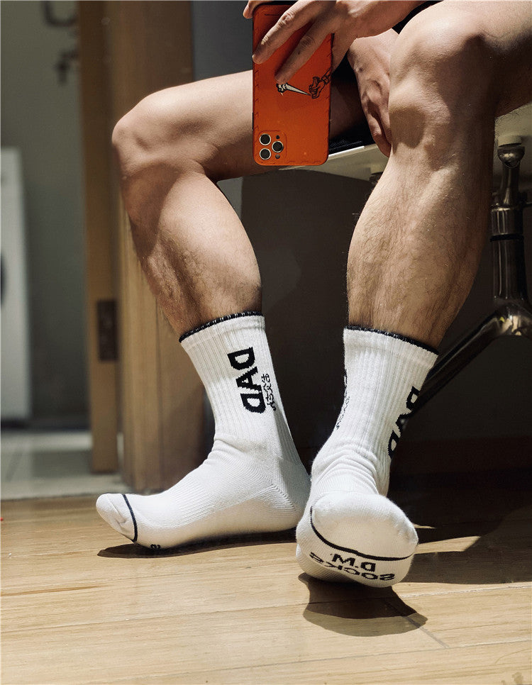 DAD letter personalized socks.