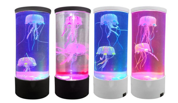 LED Jellyfish Aquarium Lamp Night Light USB Powered.
