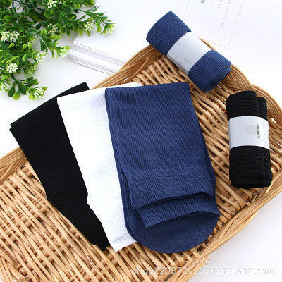 Summer Men's Stockings Short And Thin Mid-Tube Business Socks Men's Bamboo Fiber Stall Gifts.