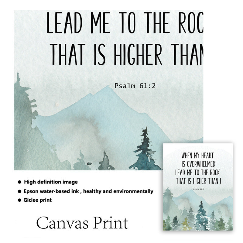 Bible Poetry Christian Mural Canvas Painting