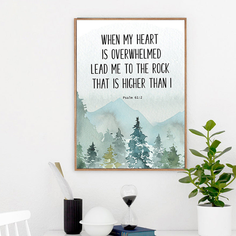 Bible Poetry Christian Mural Canvas Painting