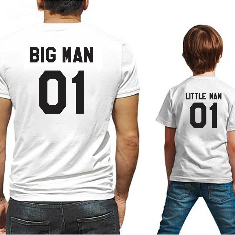 Family Matching Clothes Fashion Big Little Man Tshirt Daddy And Me Outfits Father Son Dad Baby Boy Kids Summer Clothing Brothers.