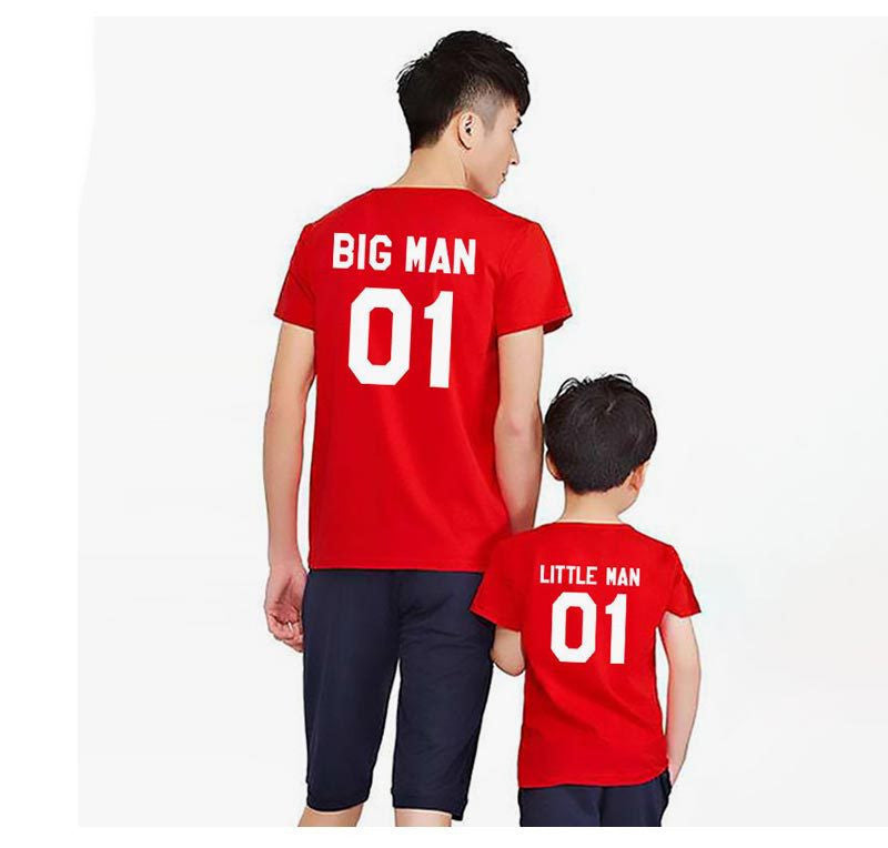 Family Matching Clothes Fashion Big Little Man Tshirt Daddy And Me Outfits Father Son Dad Baby Boy Kids Summer Clothing Brothers.