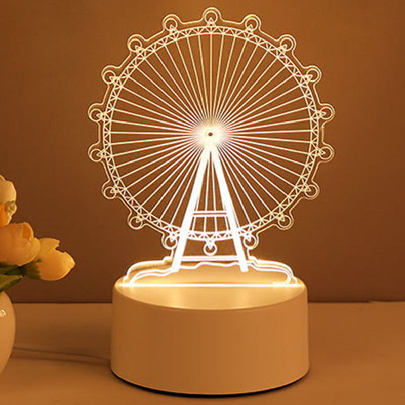 3D Lamp Acrylic USB LED Night Lights Neon Sign Lamp Xmas Home Decorations For Room Decor Valentines Day Gifts.