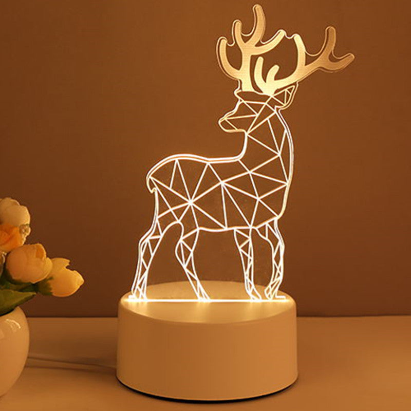 3D Lamp Acrylic USB LED Night Lights Neon Sign Lamp Xmas Home Decorations For Room Decor Valentines Day Gifts.