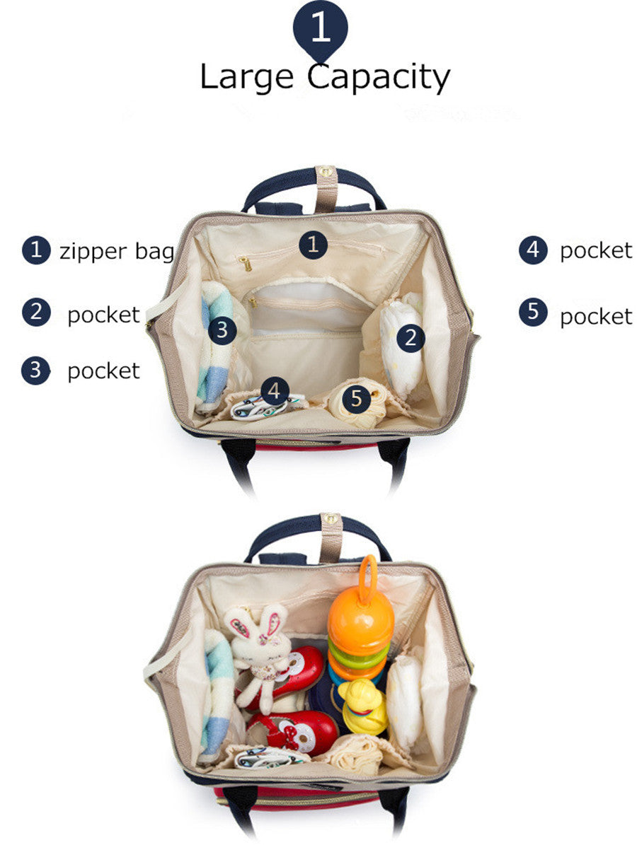 Mummy bag multi-function large capacity maternal and child package pregnant women bag mother backpack.