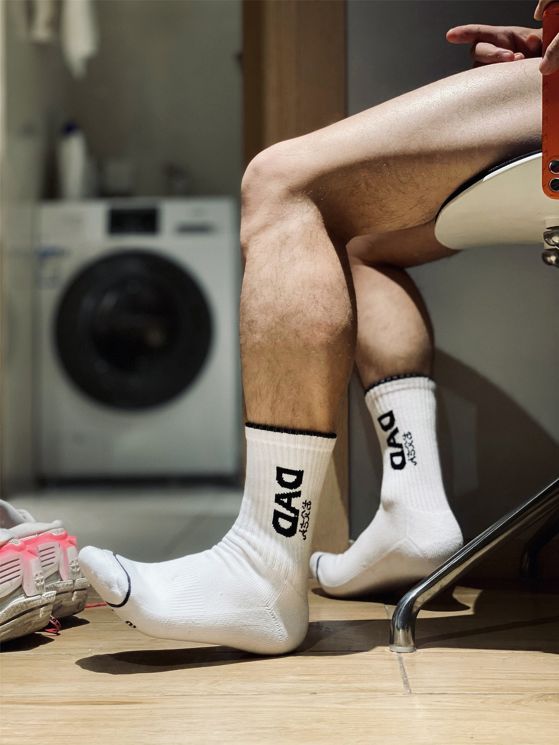 DAD letter personalized socks.