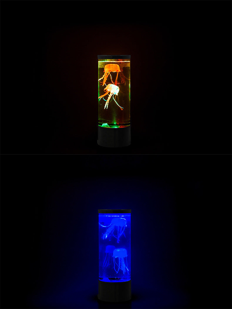 LED Jellyfish Aquarium Lamp Night Light USB Powered.