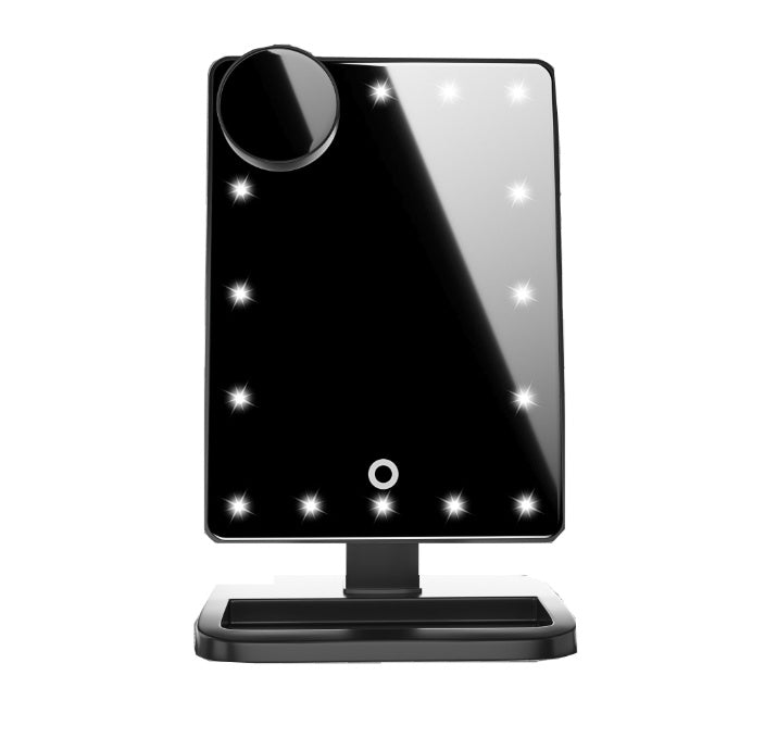 Touch Screen Makeup Mirror With 20 LED Light Bluetooth Music Speaker 10X Magnifying Mirrors Lights.