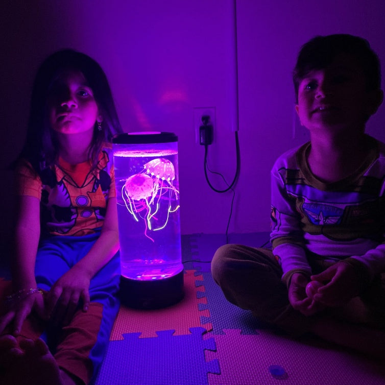 LED Jellyfish Aquarium Lamp Night Light USB Powered.