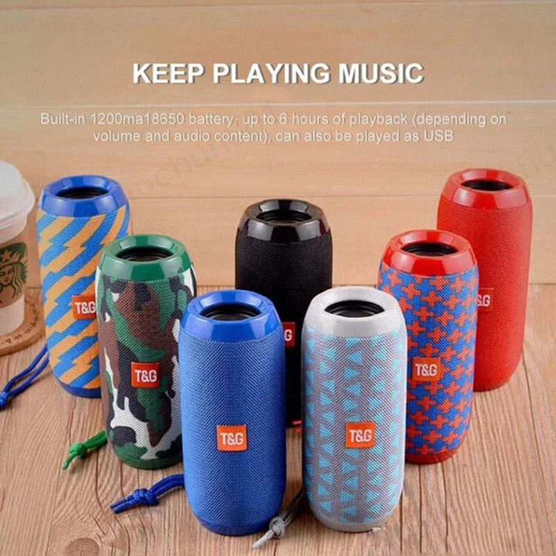 Wireless Bluetooth Speaker 10W Waterproof Column Subwoofer Portable Soundbar.