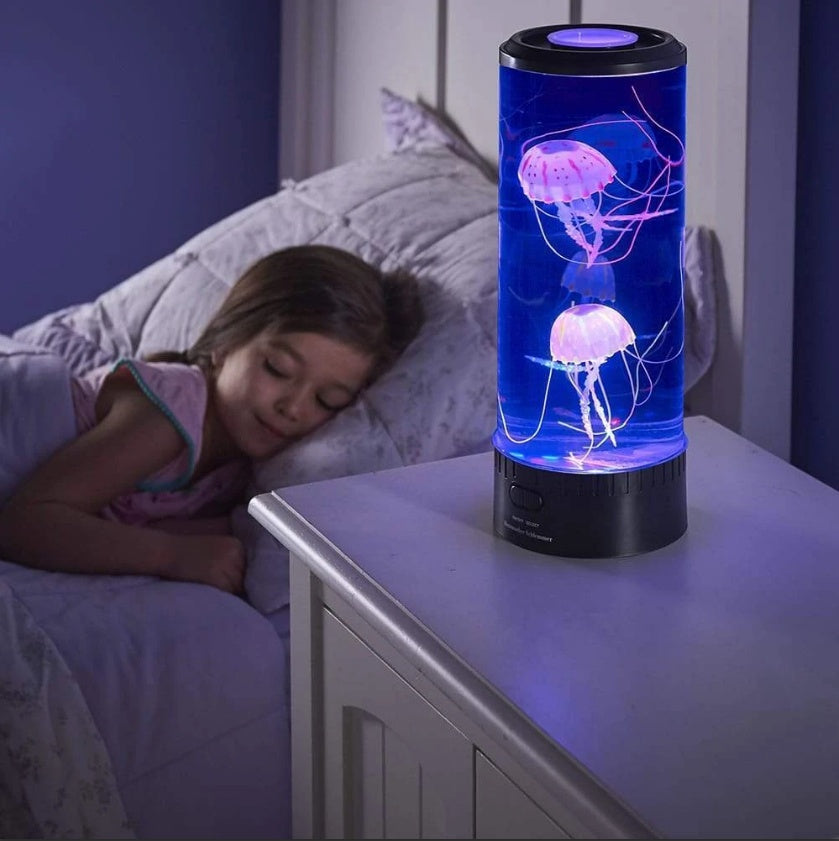 LED Jellyfish Aquarium Lamp Night Light USB Powered.