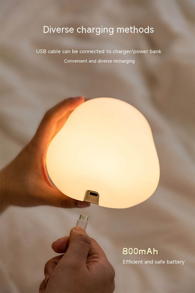 Cute Duck LED Night Lamp Cartoon Silicone USB Rechargeable Sleeping Light Touch Sensor Timing Bedroom Bedside Lamp For Kid Gift Home Decor.