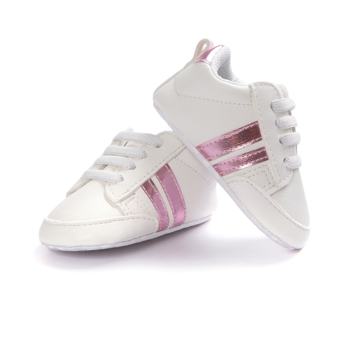 Baby Boy Girl Moccasins Shoes Infant PU Leather Non-slip Soft Newborn Sneakers.