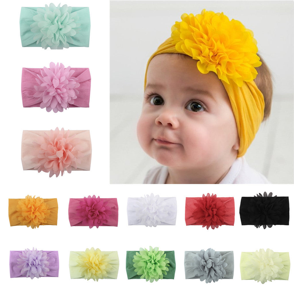 Creative Chiffon Flower Headband Baby Hair Accessories Cute Princess Headband.