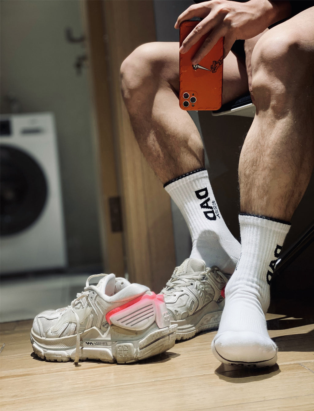 DAD letter personalized socks.