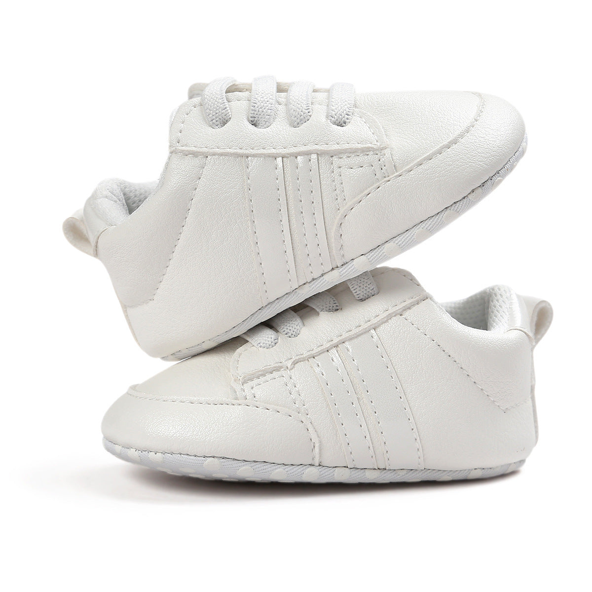 Baby Boy Girl Moccasins Shoes Infant PU Leather Non-slip Soft Newborn Sneakers.