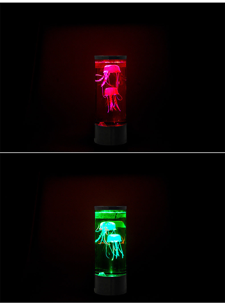 LED Jellyfish Aquarium Lamp Night Light USB Powered.