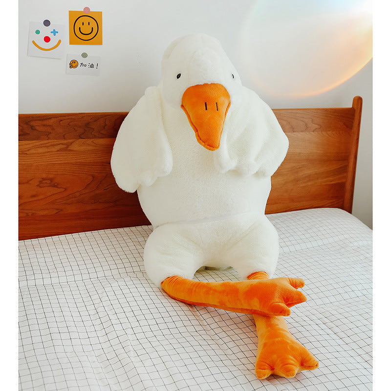 Cute Big White Geese Pillow Plush Toy.