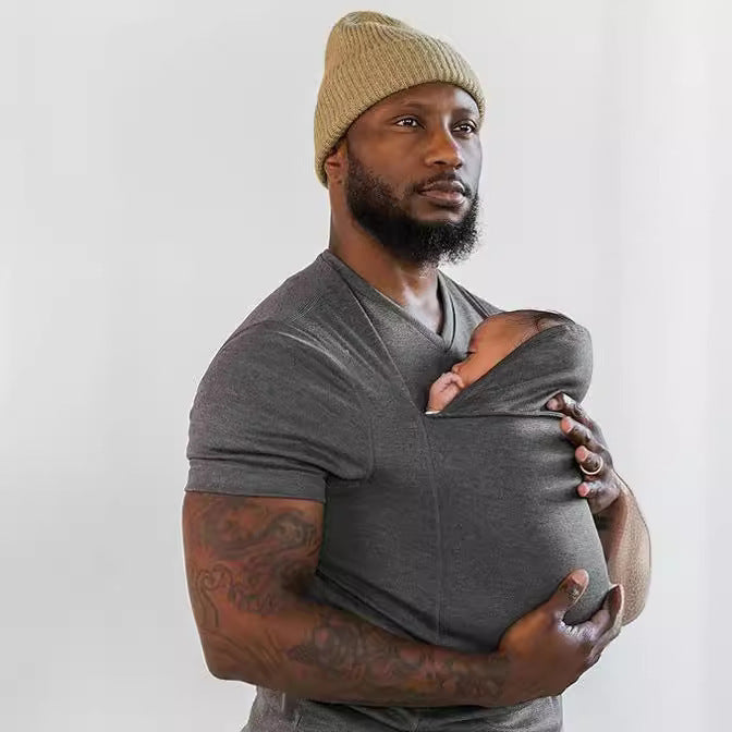 Dad Multifunctional Clothes Kangaroo Mummy Vest Long Sleeve.