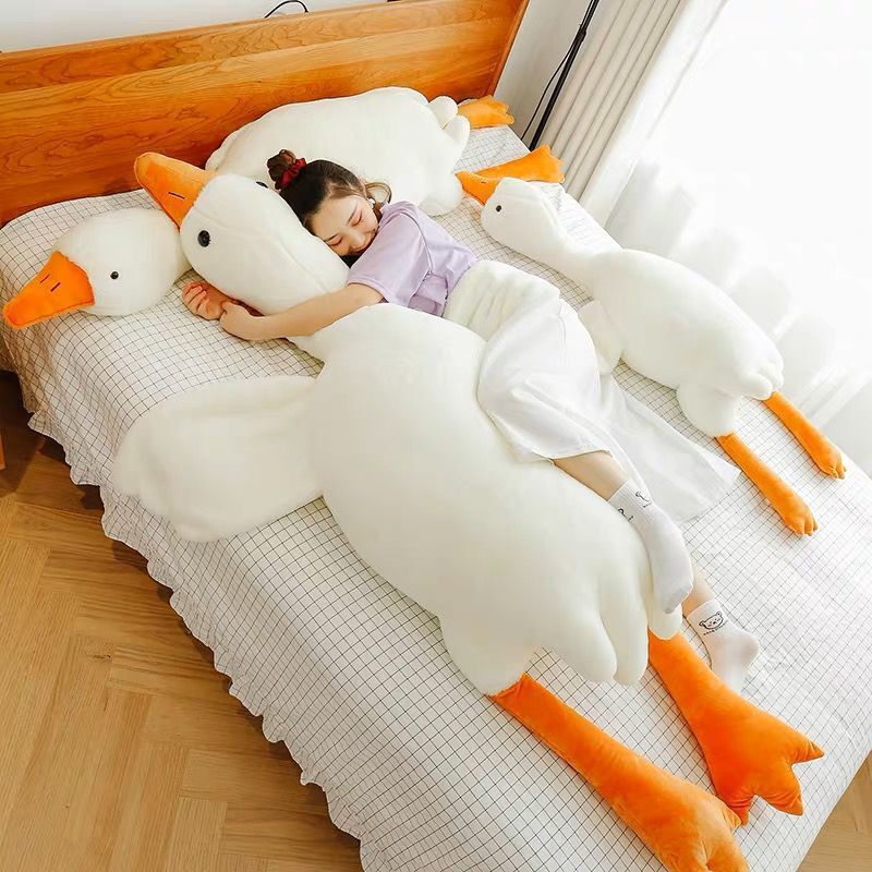 Cute Big White Geese Pillow Plush Toy.