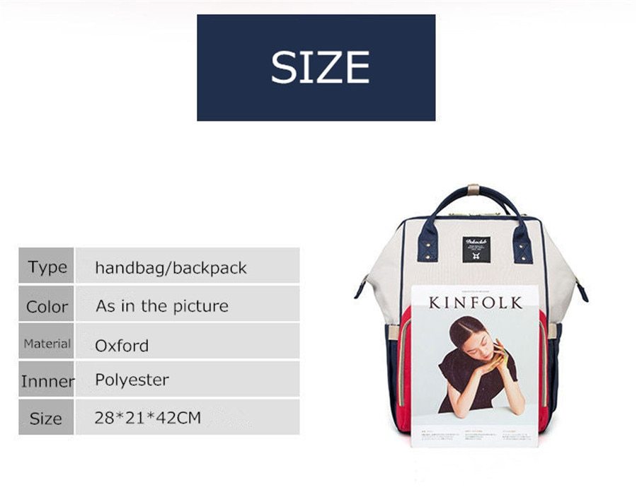 Mummy bag multi-function large capacity maternal and child package pregnant women bag mother backpack.