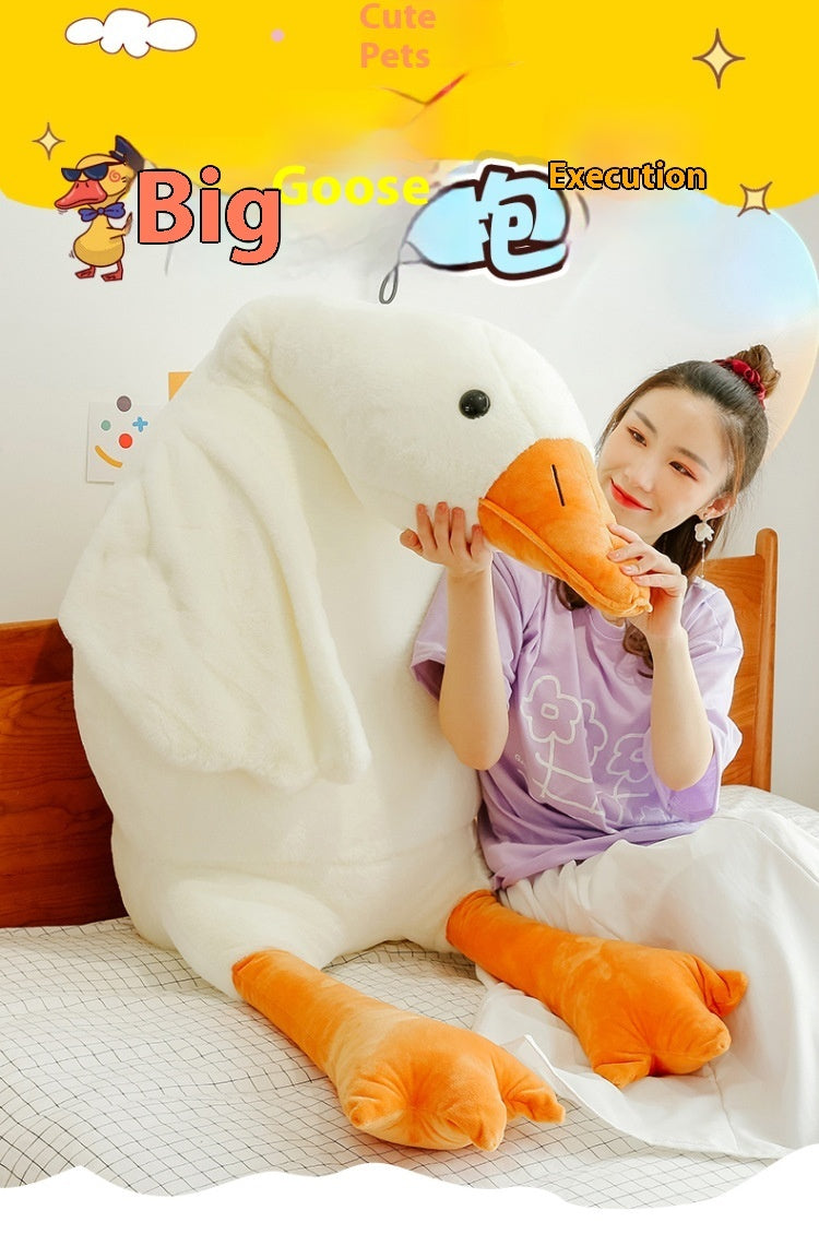 Cute Big White Geese Pillow Plush Toy.