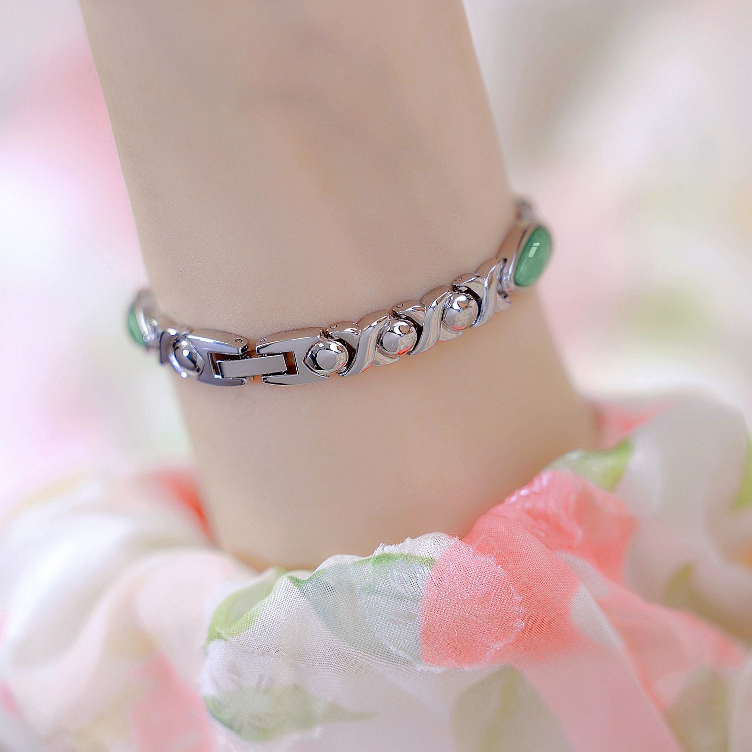 Natural Dongling Stone Hetian Jade Live Premium Chain Watch.