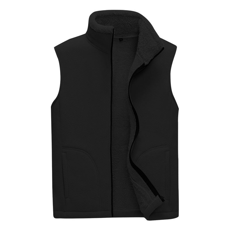 Men's Autumn And Winter Plus Cashmere Dad Casual Warm Vest.