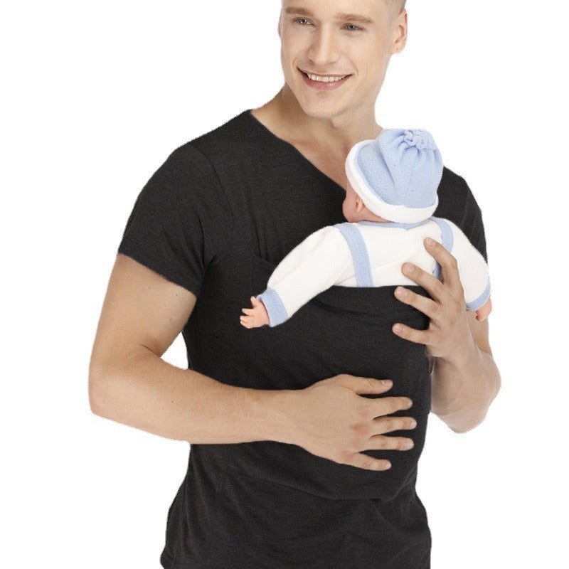Dad Multifunctional Clothes Kangaroo Mummy Vest Long Sleeve.